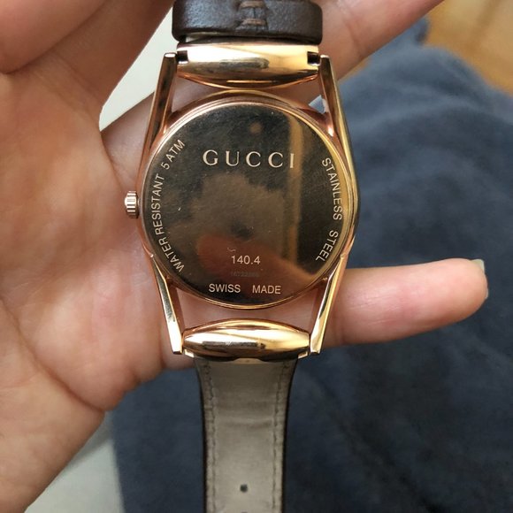 Gucci YA140408 Horsebit 34mm Women\'s Brown Leather